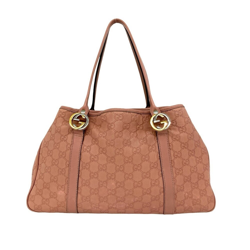GUCCI Pink Leather Shoulder Bag